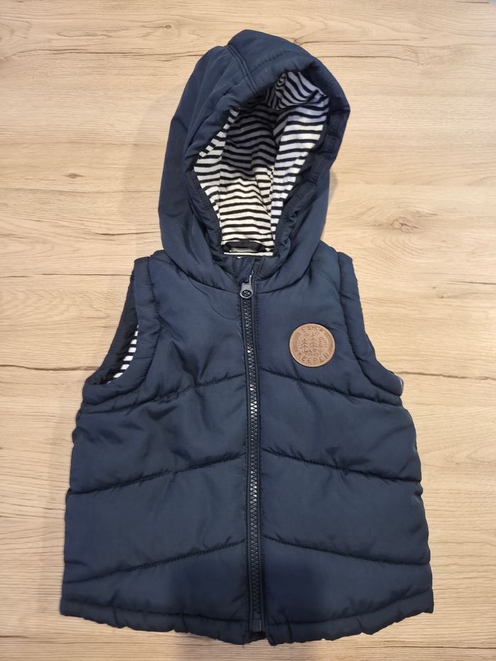 Doudoune matelassé sans manches à capuche, Kiabi, 12 mois