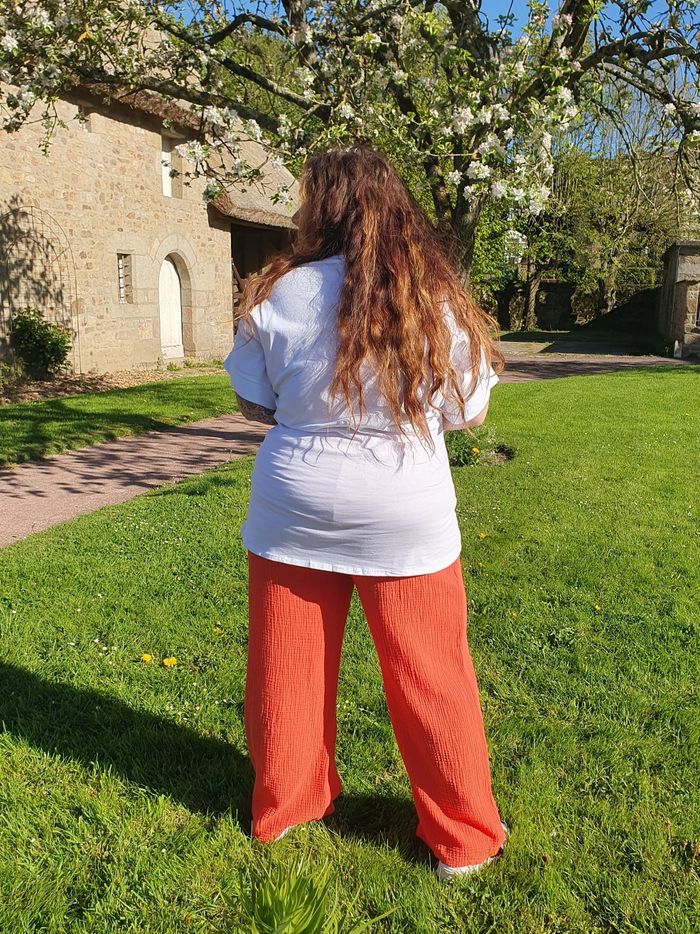 Pantalon gaze de coton Rio corail 
TU - photo numéro 5