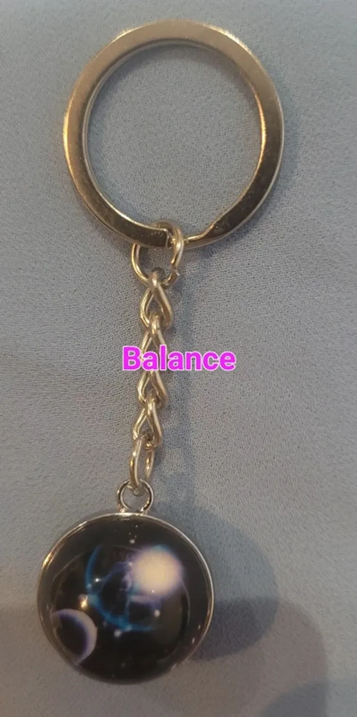 Porte-clés constellation astrologique balance - photo numéro 2