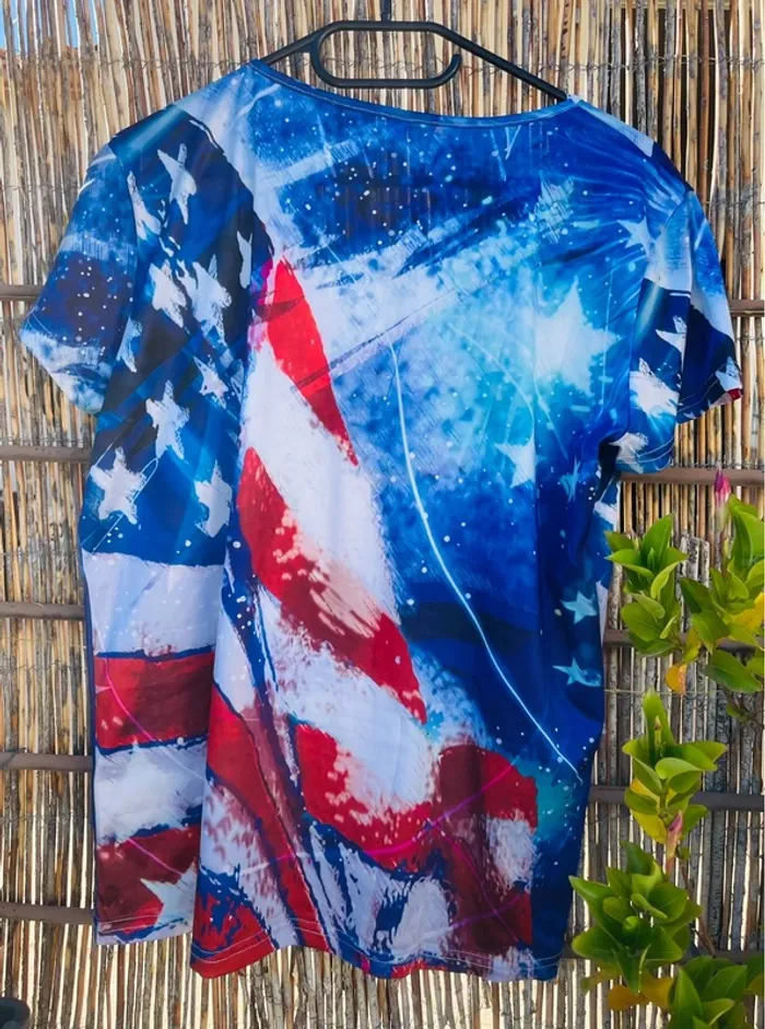 Tee-shirt  drapeau américain - photo numéro 6