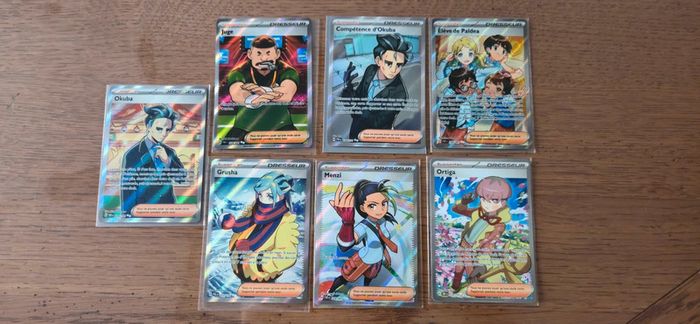 Lot de 7 cartes pokémon dresseur Full art