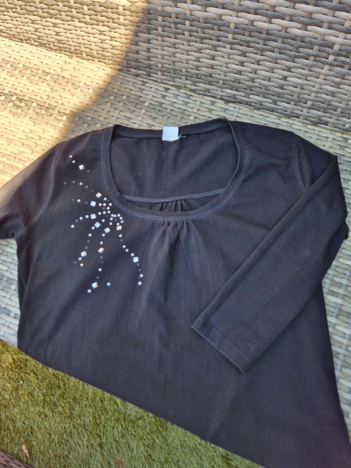 Tunique noire et strass T. XL - photo numéro 9