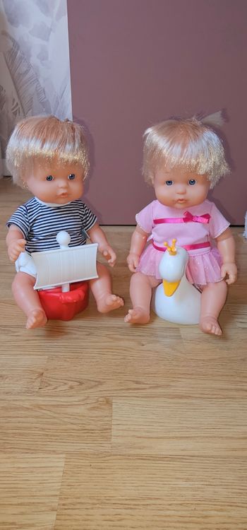 Poupées bébés jumeaux nenuco avec pots