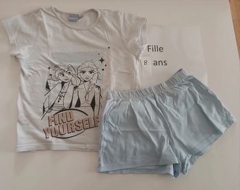 Pyjashort reine des neiges Disney 7/8 ans