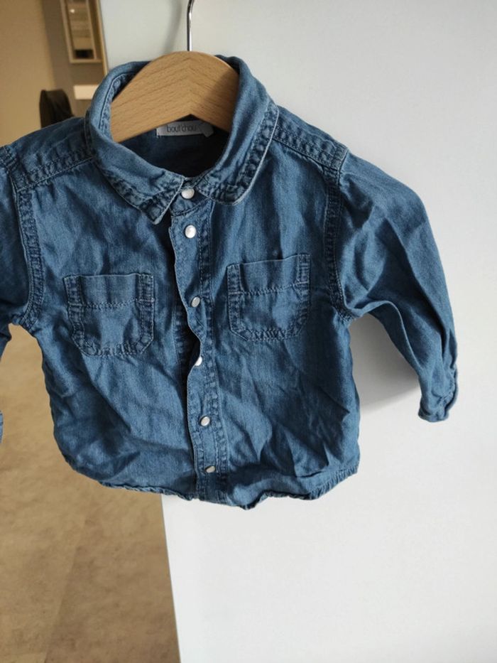 Chemise jean 9 mois - photo numéro 2