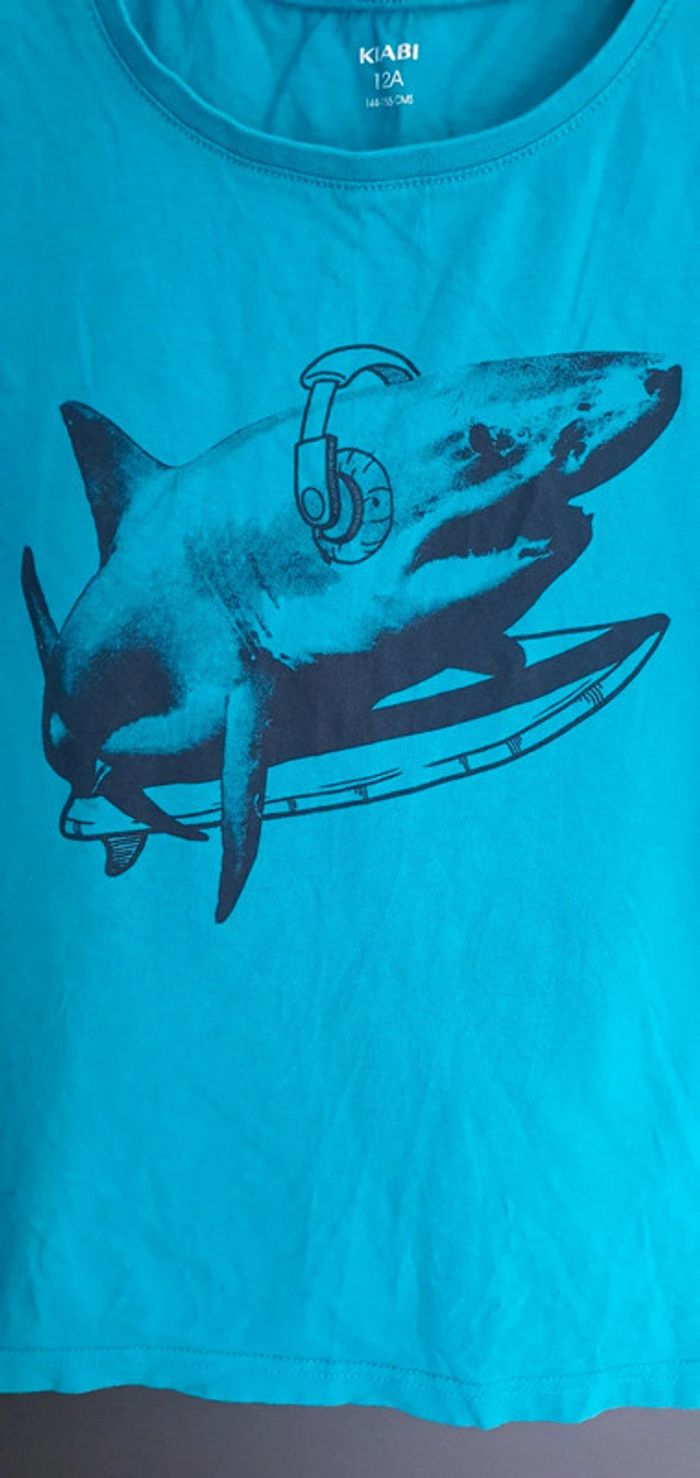 Débardeur bleu canard. 12ans - photo numéro 2