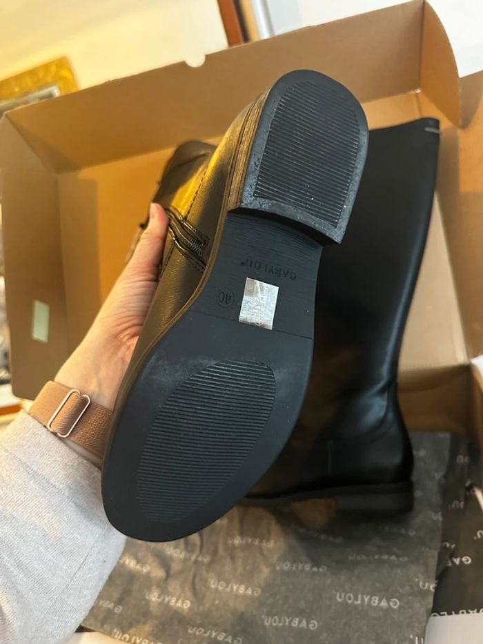 Bottes noires en cuir - Gabylou - photo numéro 7