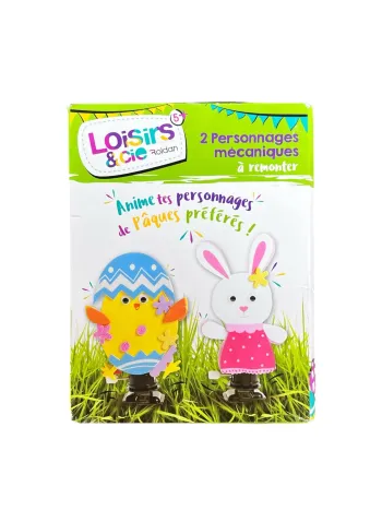 Kit mécanique à créer et à remonter – Lapin et poussin – Loisirs & Cie Roland Neuf