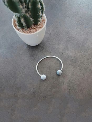 Bracelet jonc argenté Zara