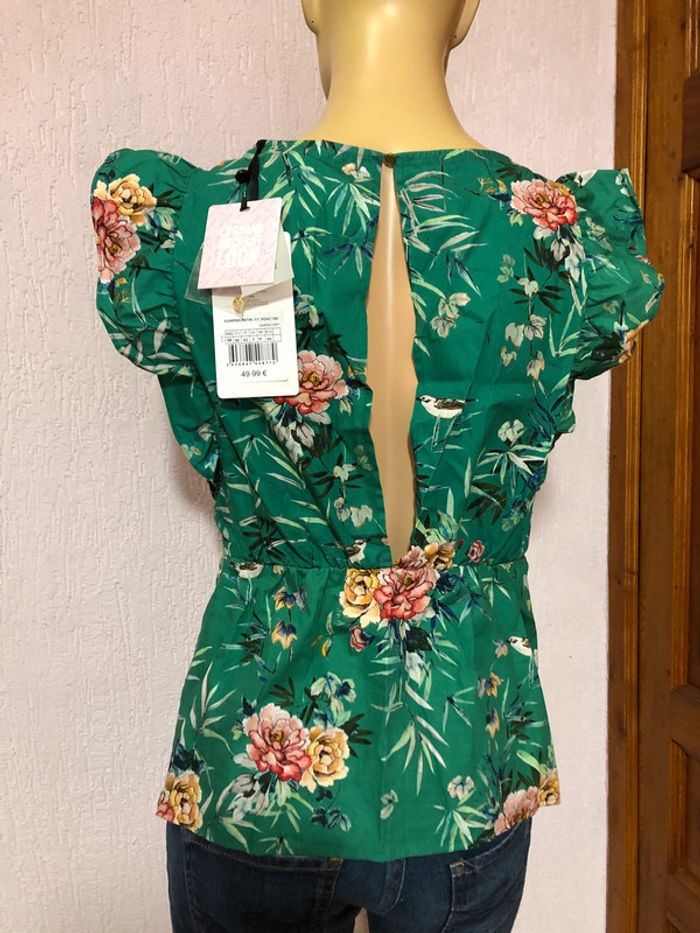 Top vert à motifs tropicaux Naf Naf - n e u f - photo numéro 3