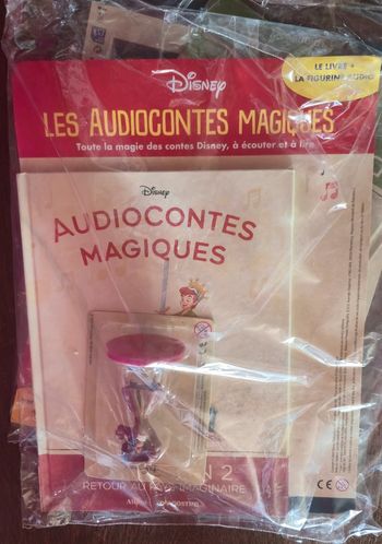 Num68 neuf Livre et figurine collection audiocontes Magiques Altaya édition disney