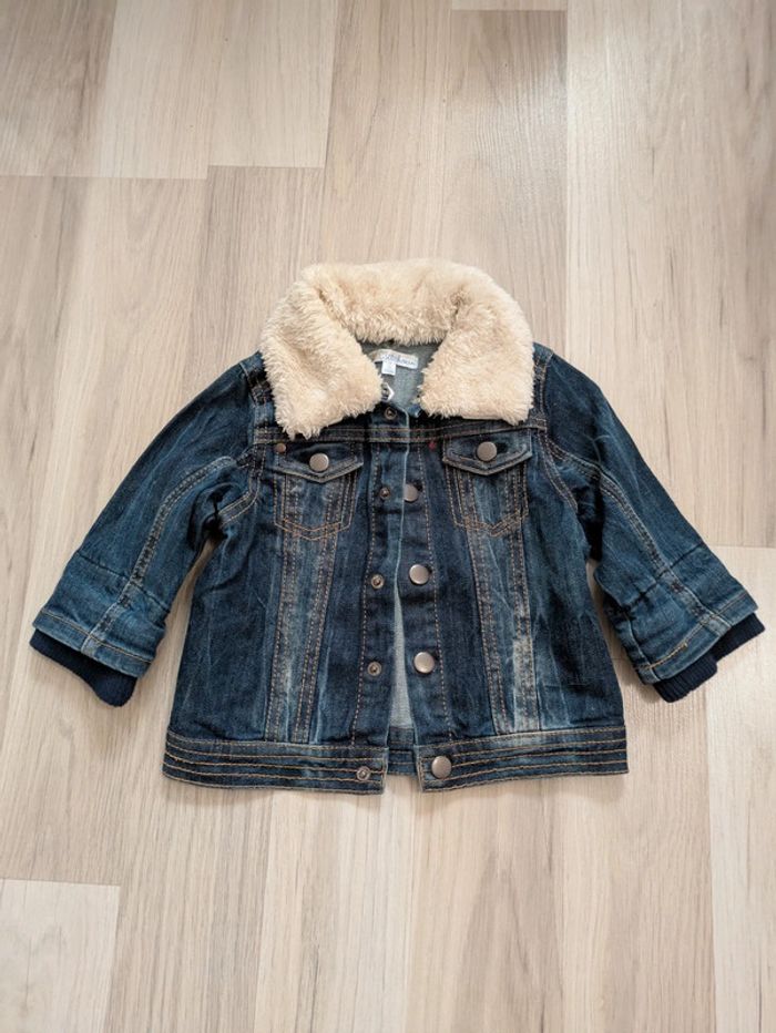 Veste en jean garçon 9 mois col amovible