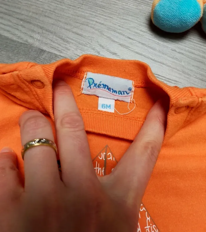 Ensemble t-shirt et jean bébé garçon 6 mois Prémaman - photo numéro 3