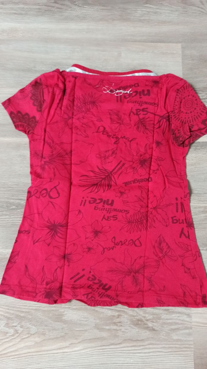 T-shirt fille desigual 6 ans fleur - photo numéro 3