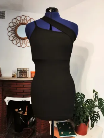 Haut/jupe uni noir S neuf