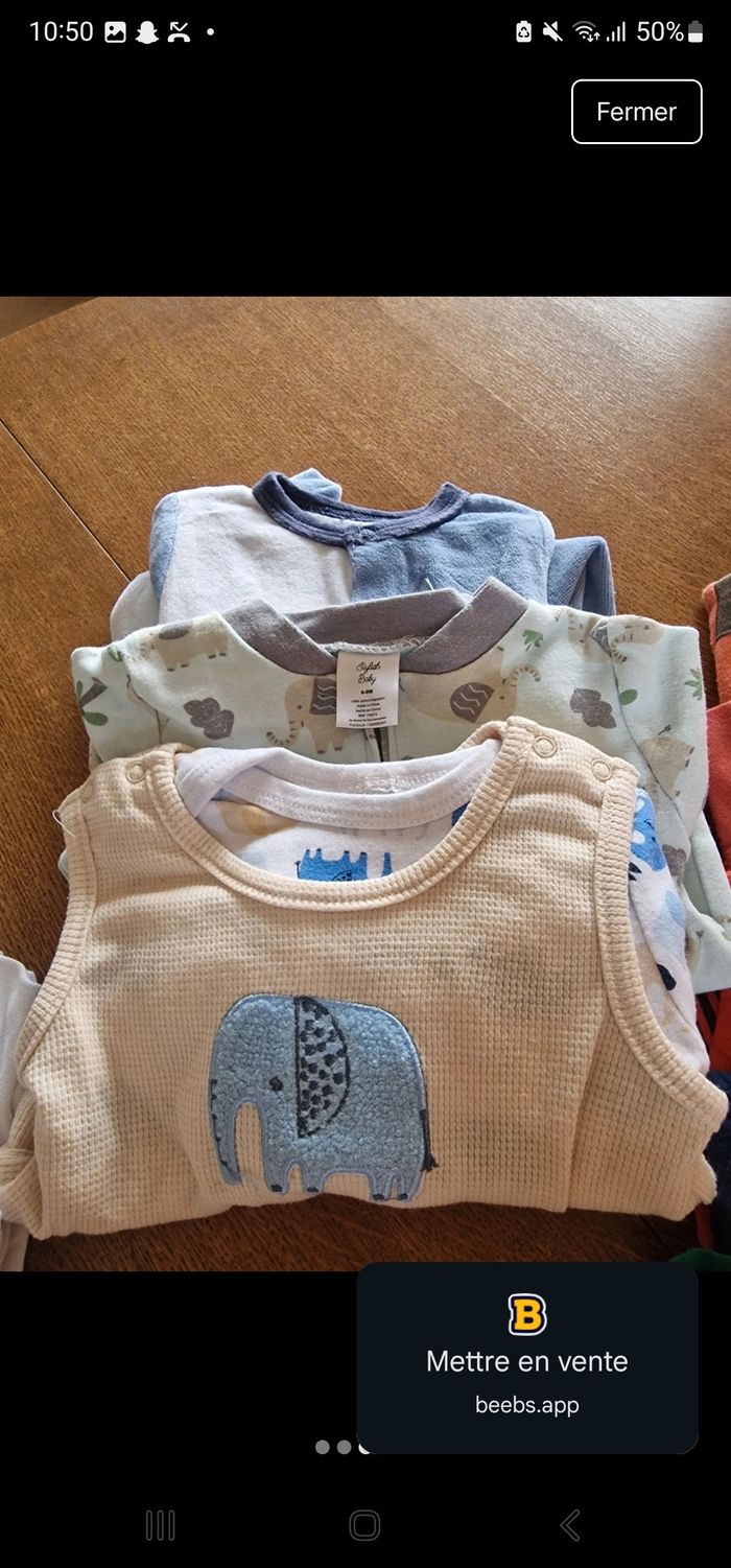 Lot vêtements garçon 6-9 mois - photo numéro 3