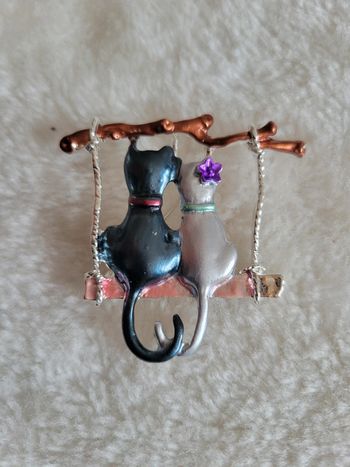 Broche / pendentif couple de chat 🐱