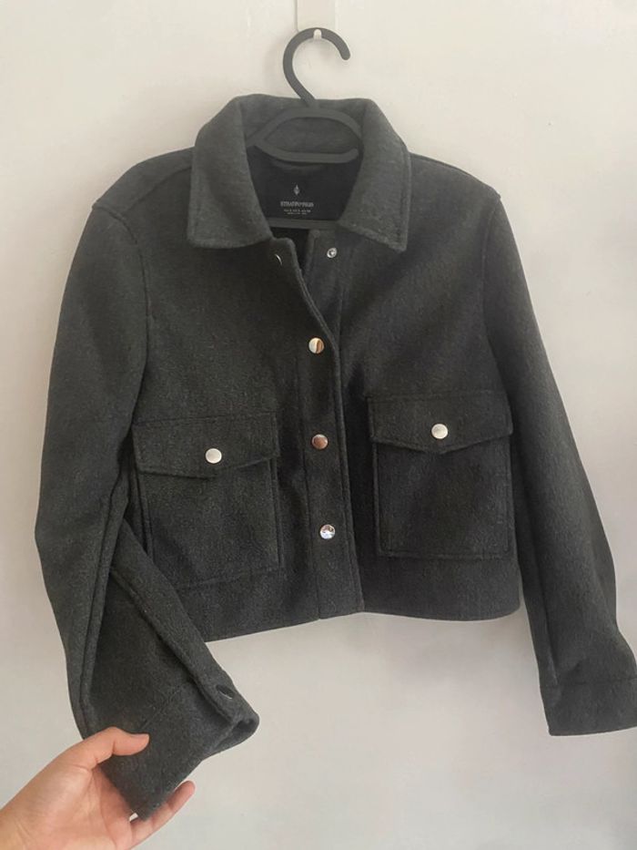Veste gris foncé noir - photo numéro 2