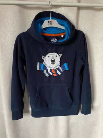 Pull polaire à capuche ours blanc 8 ans Palomino C&A