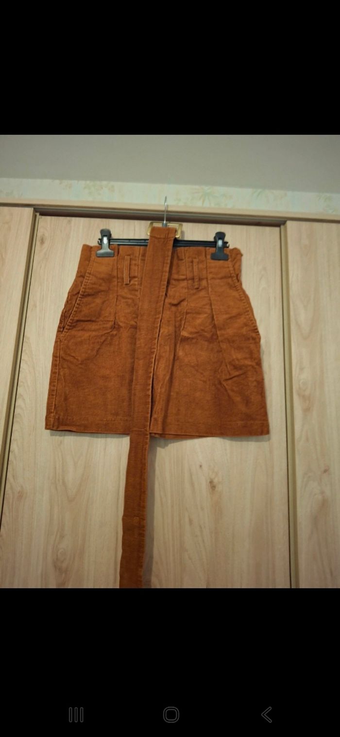 Jupe marron avec ceinture - photo numéro 6
