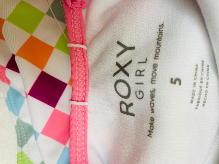 Maillot de bain une pièces imprimé damiers multicolores Roxy 5 ans - photo numéro 3