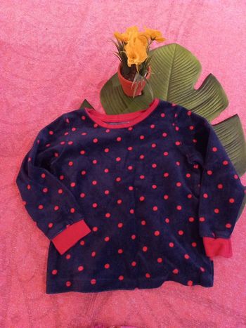 Beau pull marine poids rouge Tex 2-3 ans