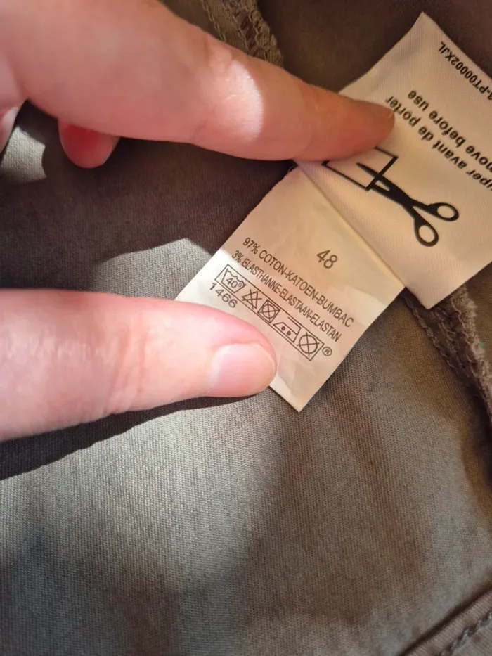 Veste courte en jean kaki Influx T.44 - photo numéro 7