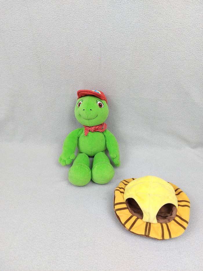 Peluche doudou tortue FRANKLIN JEMINI bandana rouge pois 35 cm - photo numéro 4