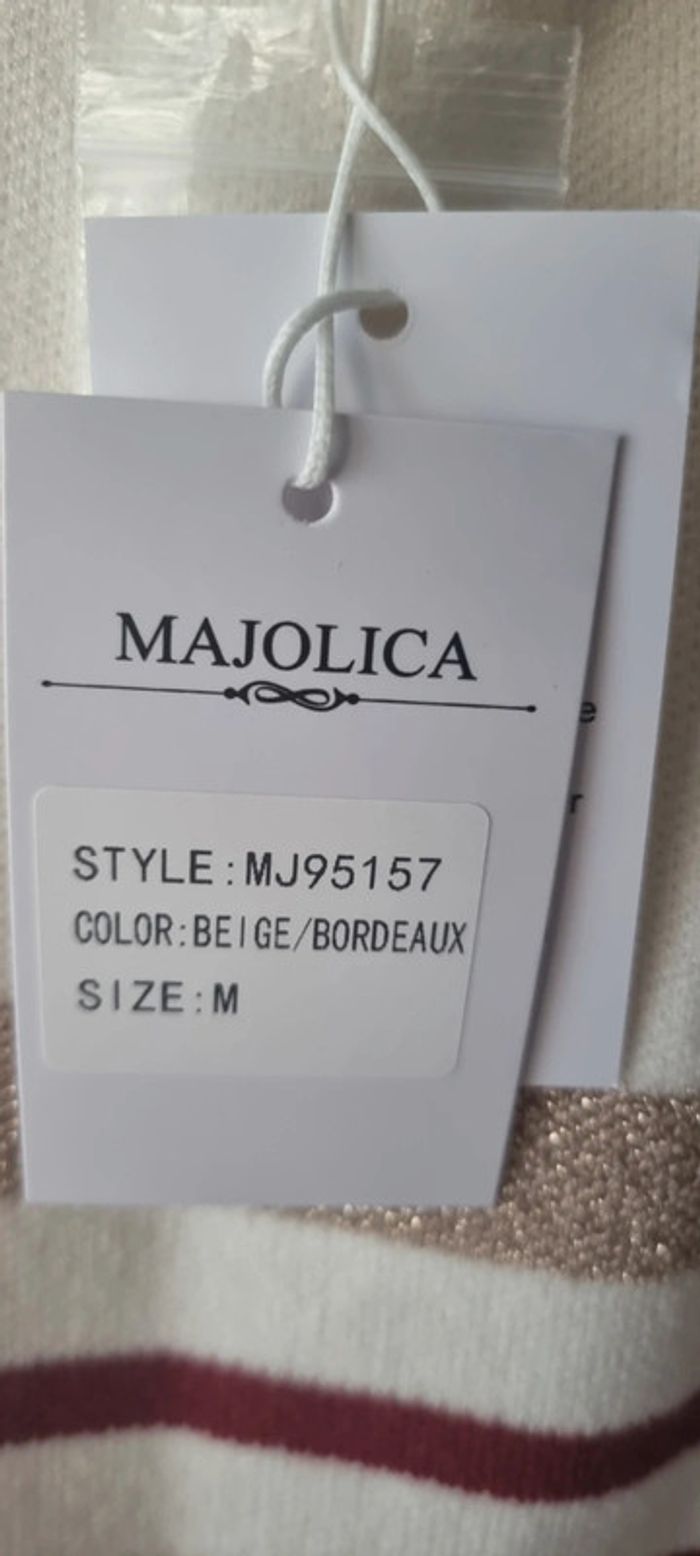 Pull Majolica - Beige Bordeaux - MJ95157 - photo numéro 3