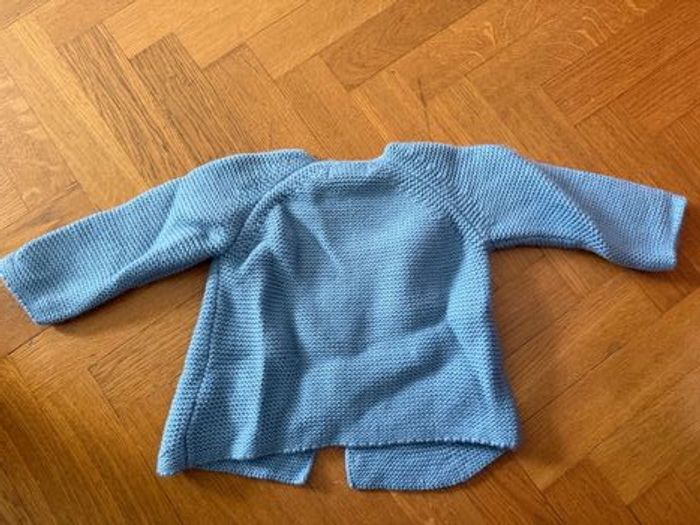 Cardigan bleu clair Cyrillus 18 mois - photo numéro 2