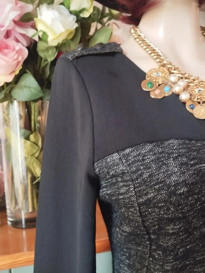 🌹Robe Bi-Matière Laine & Lin IKKS T38/40🌹 - photo numéro 4