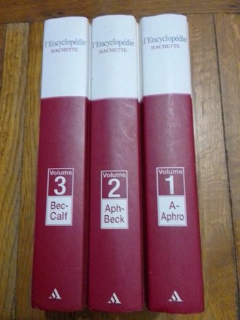 Hachette encyclopédie 3 tomes