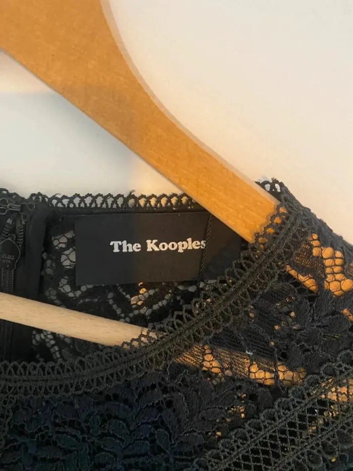 Robe en dentelle noire The Kooples taille M neuve avec étiquette - photo numéro 3