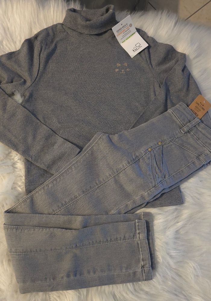 Neufs (non portés) 🏷🥰😍ensemble sous pull et jeans super skinny 8 ans fille 😍🥰🩷 - photo numéro 2