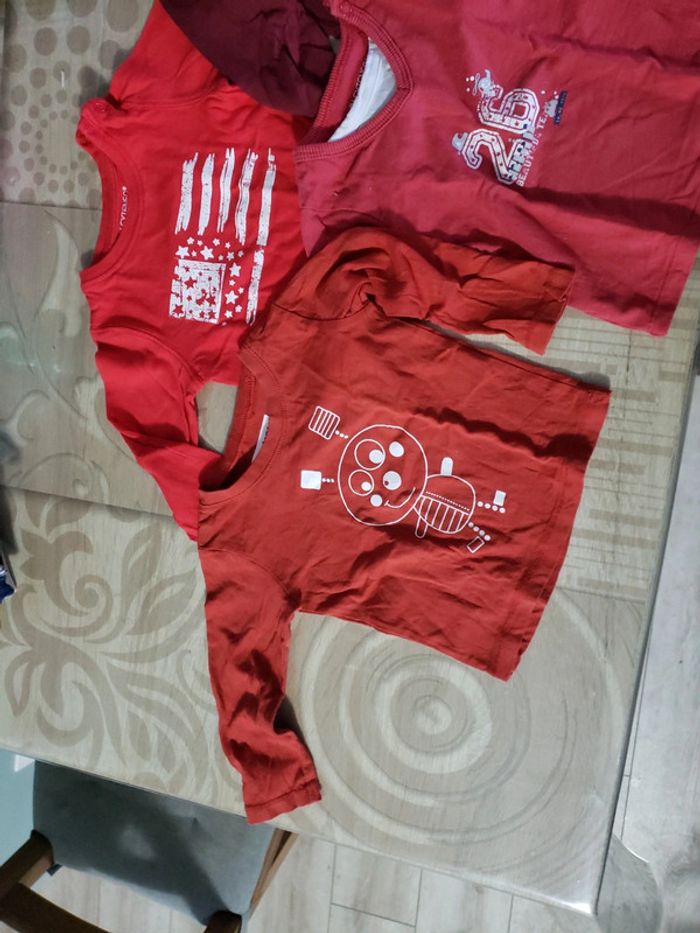 Lot 5 T-shirts manches longues 74 cm 9 12 mois  In Extenso - photo numéro 2