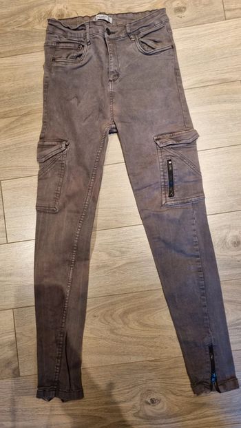 Jean pull & Bear 36 / 38 slim skinny marron - gris