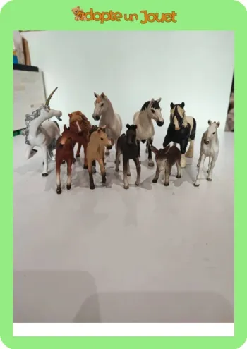 Gros lot de chevaux et poulains Schleich