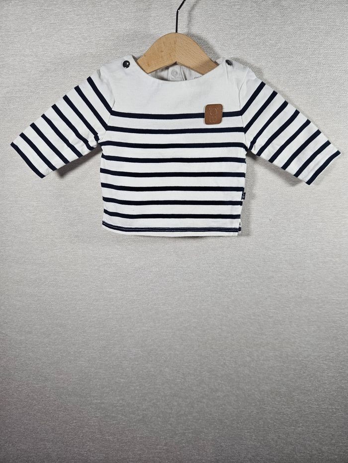 Pull marinière obaïbi  3 mois