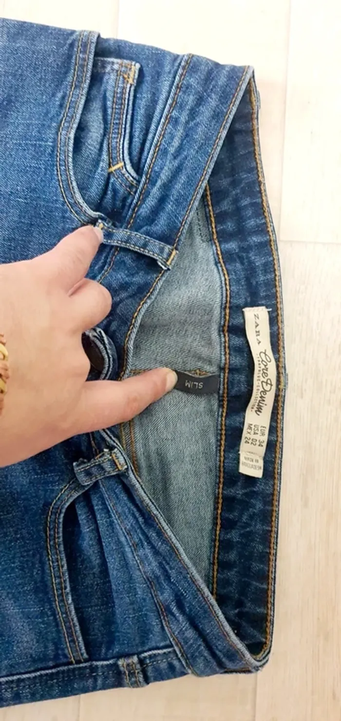 Jean bleu Slim Zara 34 - photo numéro 3