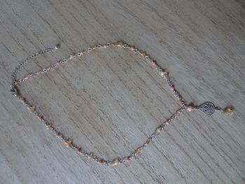 Collier fantaisie chaîne perles pendentif