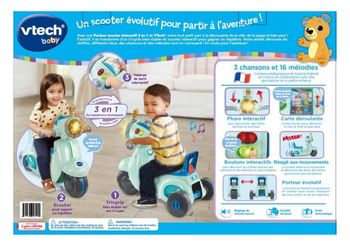 Porteur scooter interactif 3 en 1  Vtech Neuf 