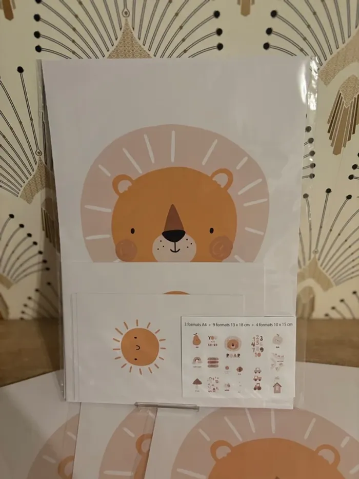 Affiches “Doux Univers Bébé” pour chambre enfant