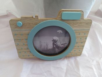 Décoration CADRE PHOTO motif APPAREIL PHOTO - bois mdf - à poser