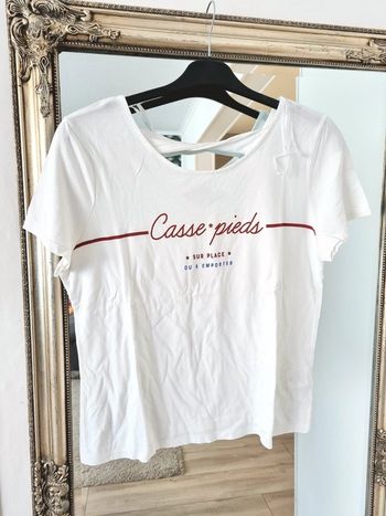 T-shirt blanc Cache-cache femme