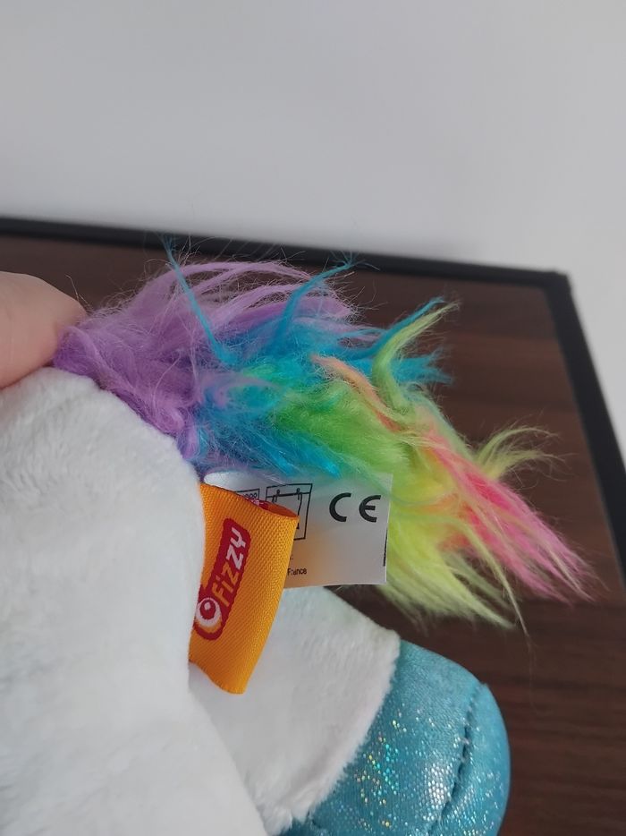 Peluche licorne 24 cm Fizzy - photo numéro 6