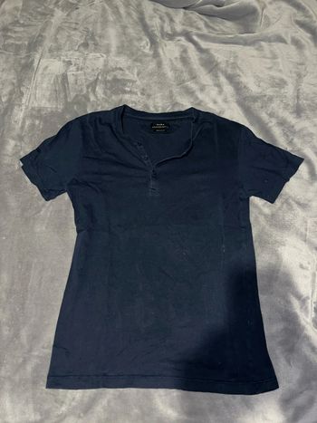 T-shirt bleu marine homme S 36 Zara