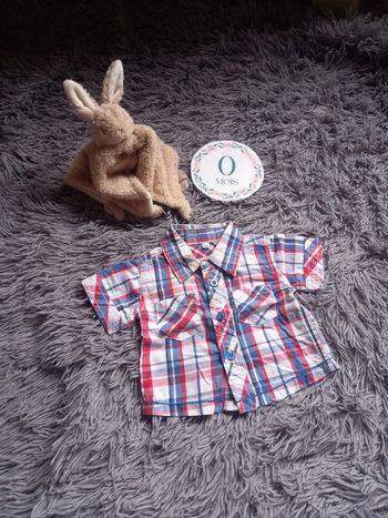 Chemise à carreaux manches courtes