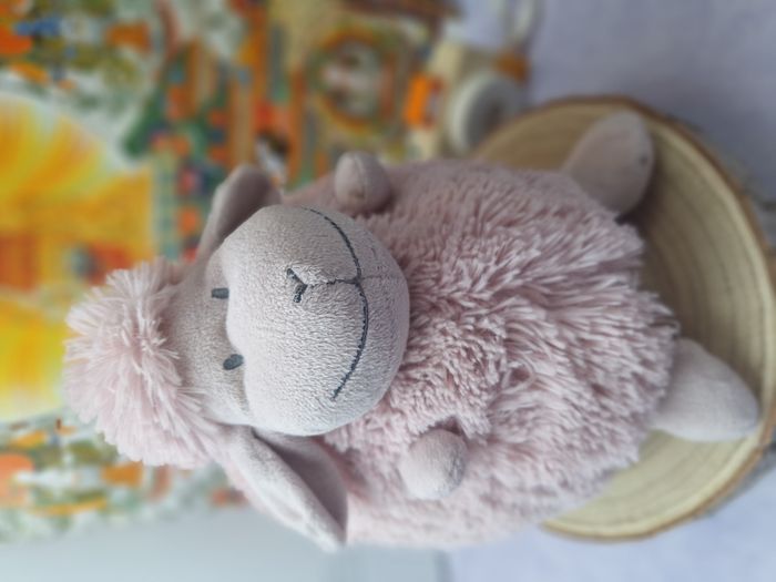 Peluche mouton rose boule tout doux à câliner - photo numéro 7