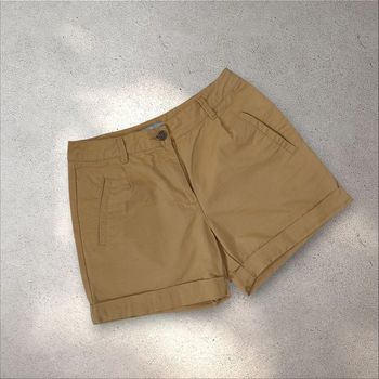 Short en coton moutarde jambes larges taille 36