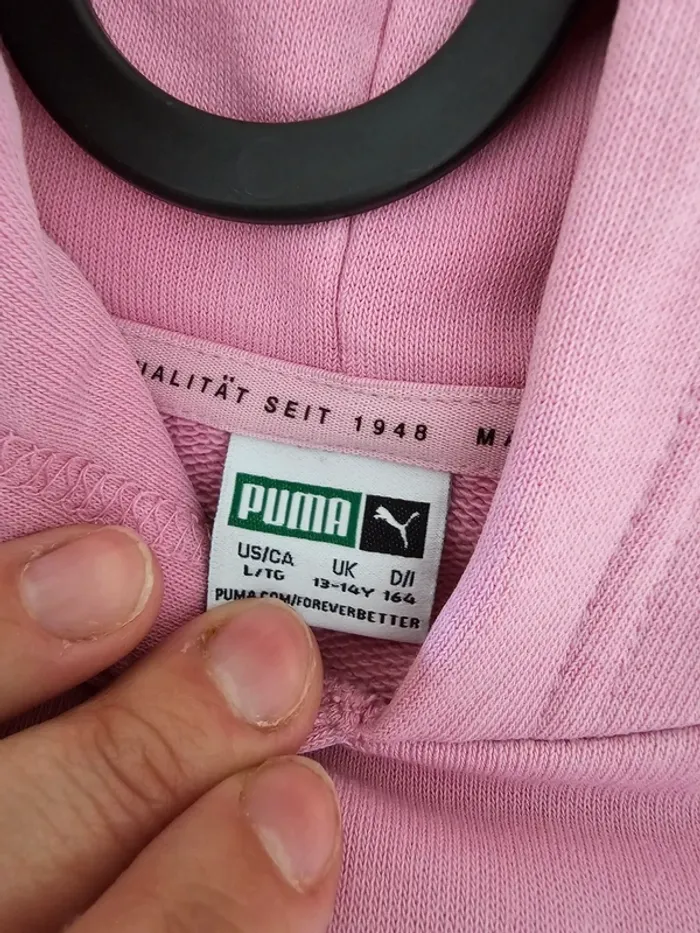 Sweat à capuche PUMA rose fille 13/14ans - photo numéro 3